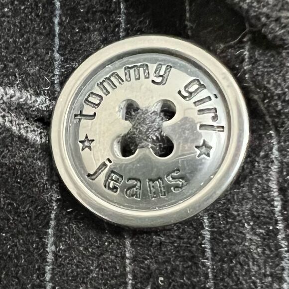 Tommy Hilfiger Vintage Y2K Black Velvet Pin Striped Blazer Jacket Size L - Picture 5 of 13